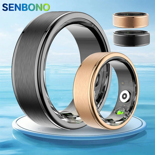SENBONO R03 Smart Ring Blood Oxygen Heart Rate Monitor Sleep Tracker App Control IP67 Waterproof Men Women Plastic Encased